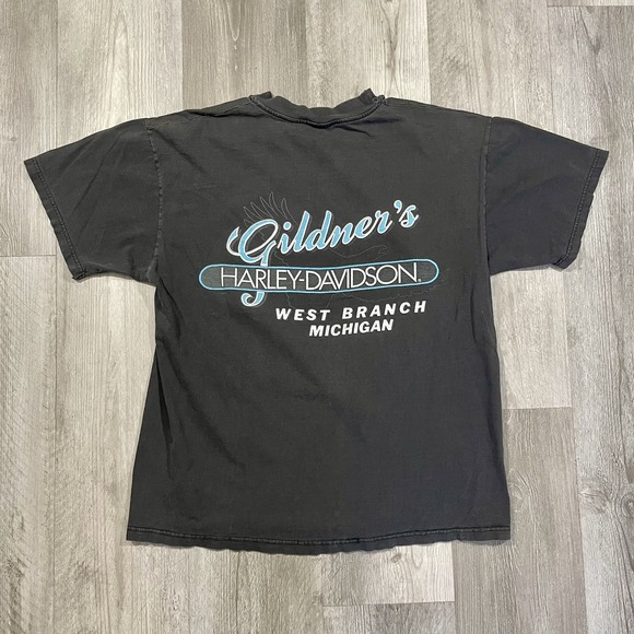 Vintage Y2K Harley Davidson Iron Horses Size Large Biker Motorcycle Tshirt - Picture 4 of 5